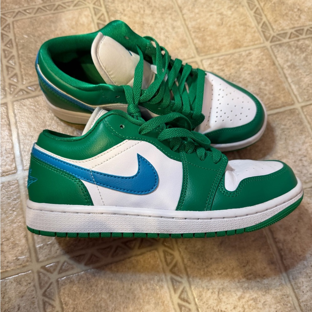 Jordan Green and Blue Women's Sneakers